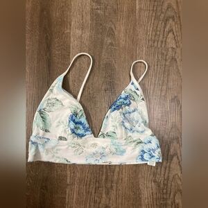 Floral Bralette with Blue and Green Accents